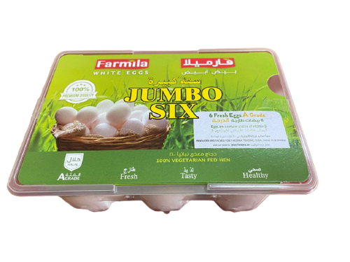 Picture of Farmila White Eggs Jumbo 6's