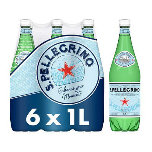 Buy San Pellegrino Sparkling Natural Carbonated Mineral Water 1 Litre Pack of 6 Online