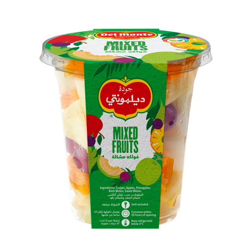 Del Monte Mixed Fruits Cup 200g – Refreshing blend of tropical fruits for a sweet and healthy snack.