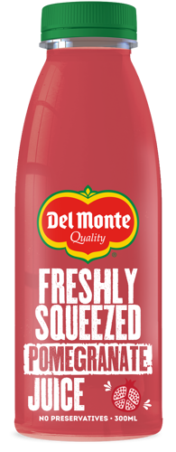 Del Monte Pomegranate Juice 300ML – Natural, refreshing 100% pomegranate juice, rich in antioxidants, available at Farzana.ae