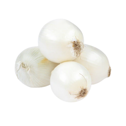 Fresh White Onions with smooth white skin, perfect for cooking, available at Farzana.ae